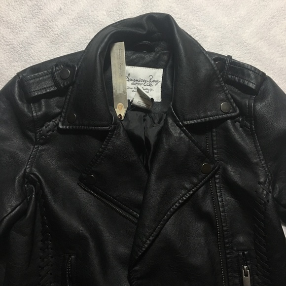 Juniors’ Faux-leather Jacket - Picture 4 of 5